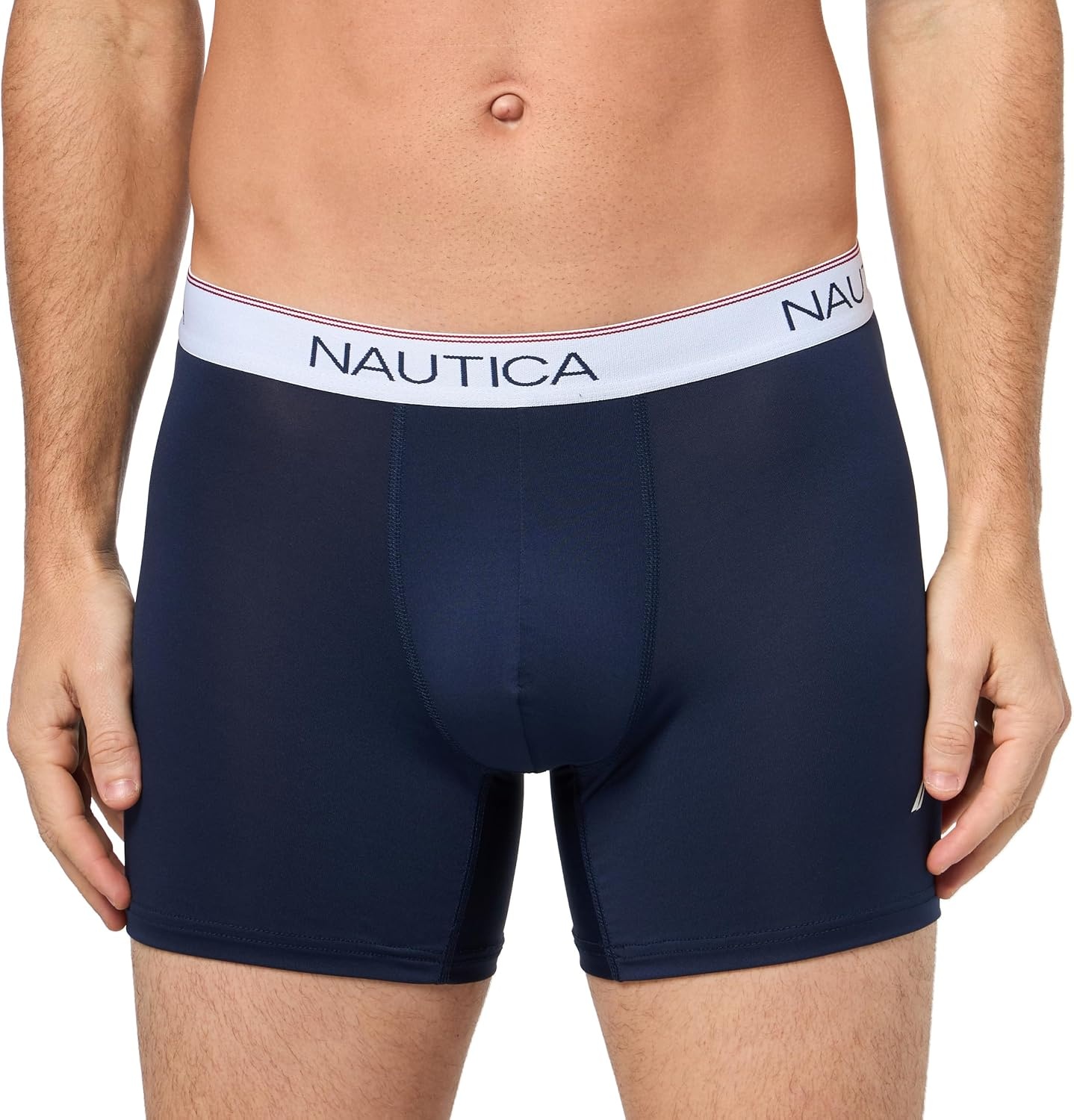 image:imageNautica Mens 4 Pack Stretch Micro Boxer BriefsPeacoatSurf the WebClear SkiesSail Green