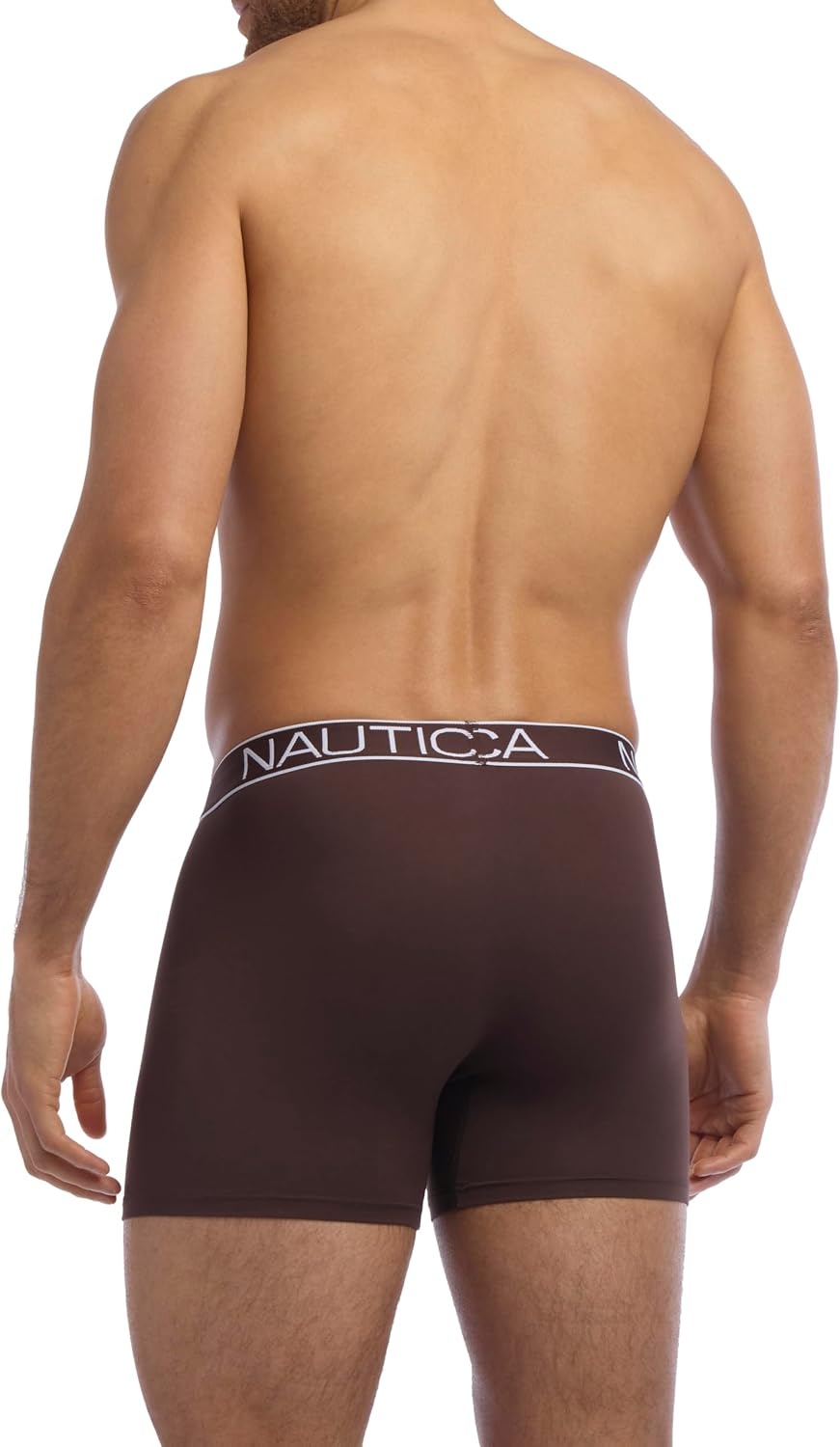 image:imageNautica Mens 4pack Brushed Micro Boxer BriefsBlackAlloySeal BrownMushroom