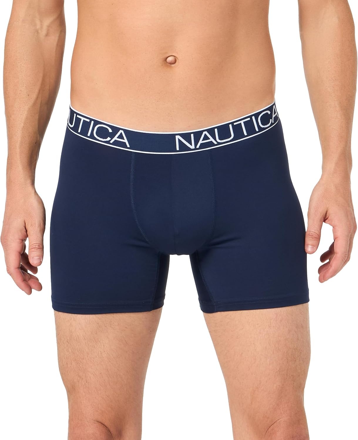 image:imageNautica Mens 4pack Brushed Micro Boxer BriefsPeacoatRhubarb RoseSummit BlueAlloy