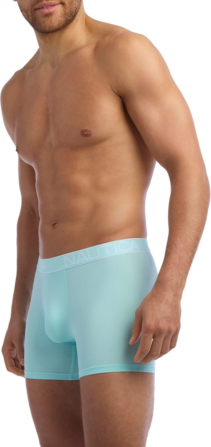 image:imageNautica Mens 4pack Brushed Micro Boxer BriefsSky BlueMauve GlowBlue TintAllure Blue