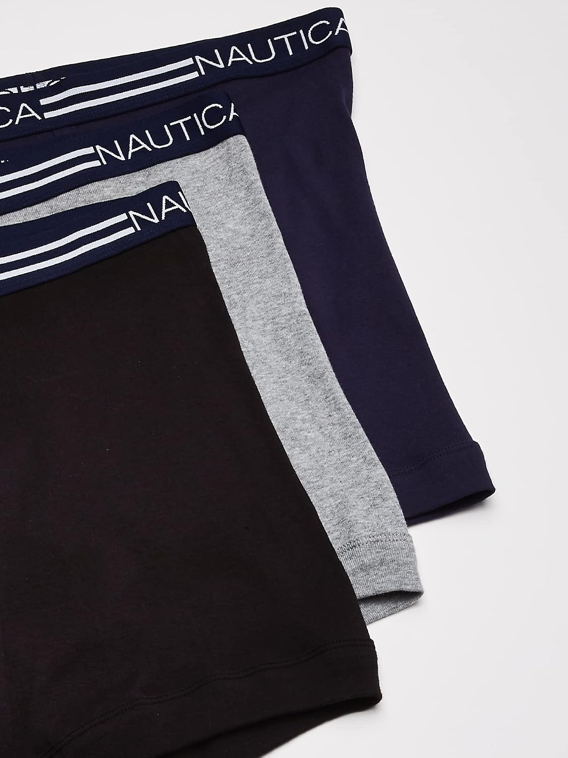 image:imageNautica Mens Classic Cotton 3Pack Boxer BriefsBlackHeather GreyNavy