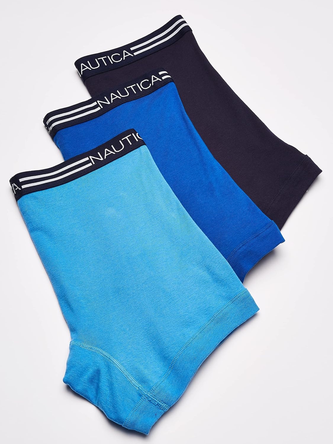 image:imageNautica Mens Classic Cotton 3Pack Boxer BriefsNavyAeroCobalt