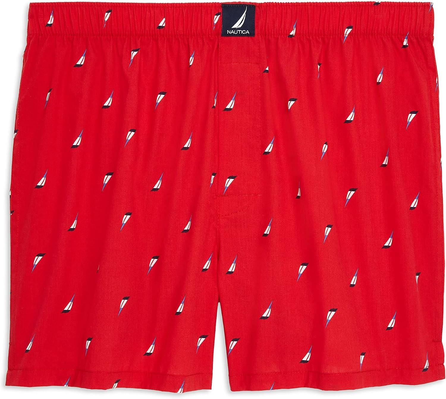 image:imageNautica Mens Classic Cotton Woven BoxerIndependence Sail Printnautica Red