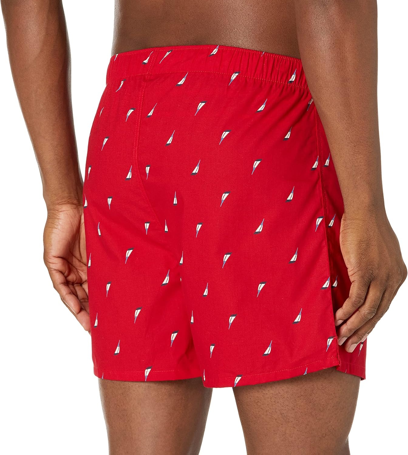 image:imageNautica Mens Classic Cotton Woven BoxerIndependence Sail Printnautica Red