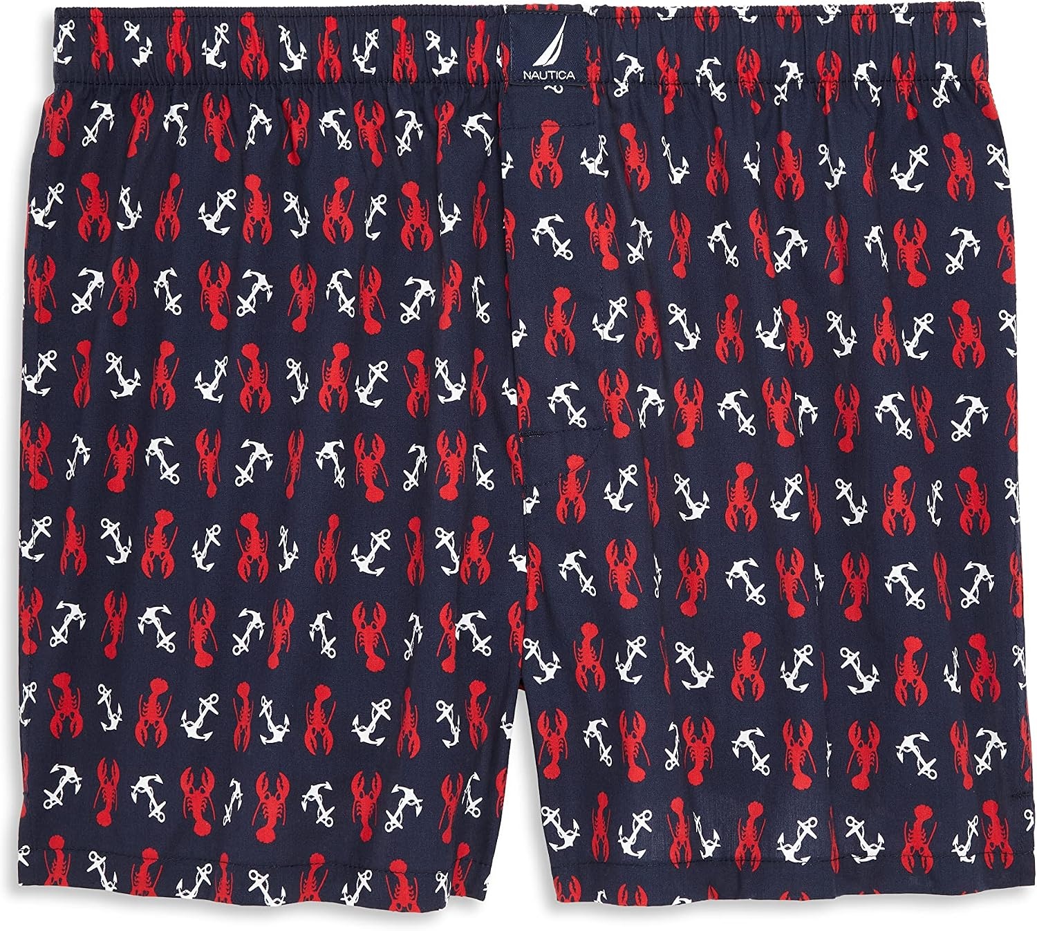 image:imageNautica Mens Classic Cotton Woven BoxerNautical Lobsterpeacoat