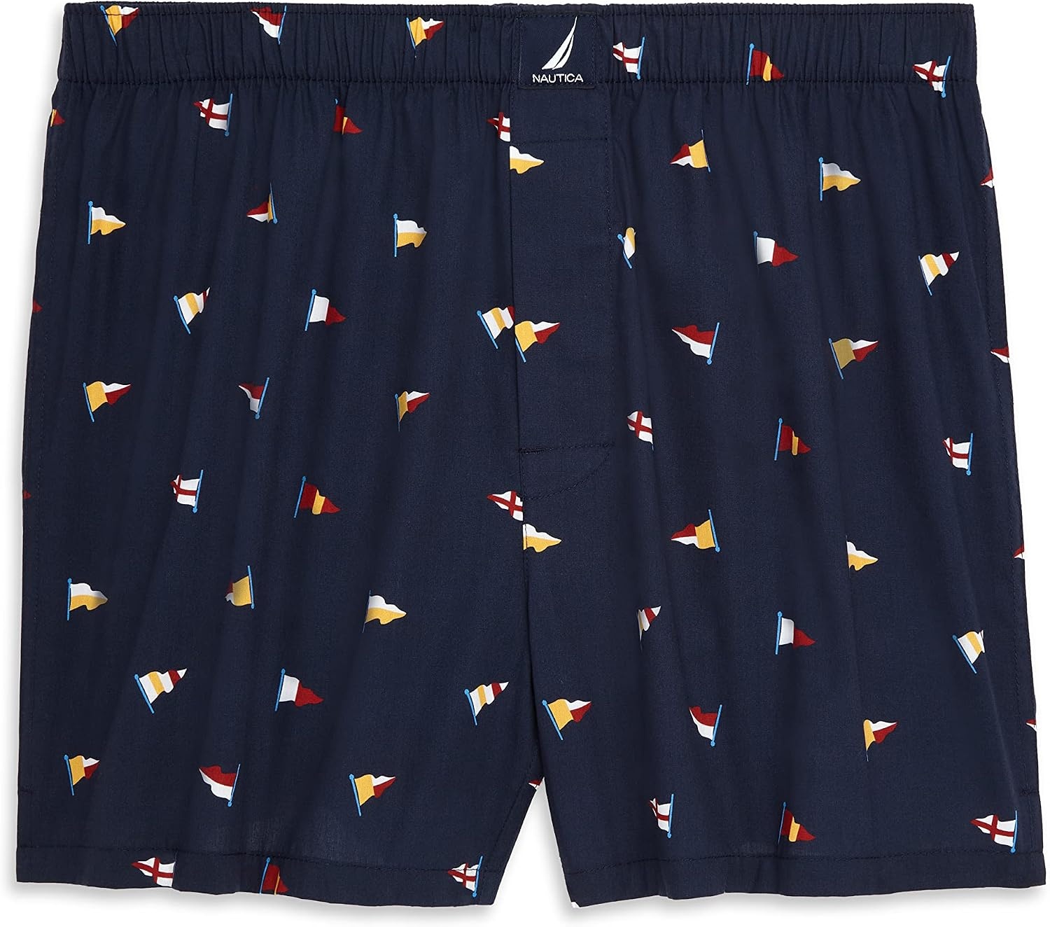 image:imageNautica Mens Classic Cotton Woven BoxerPennant Flagspeacoat