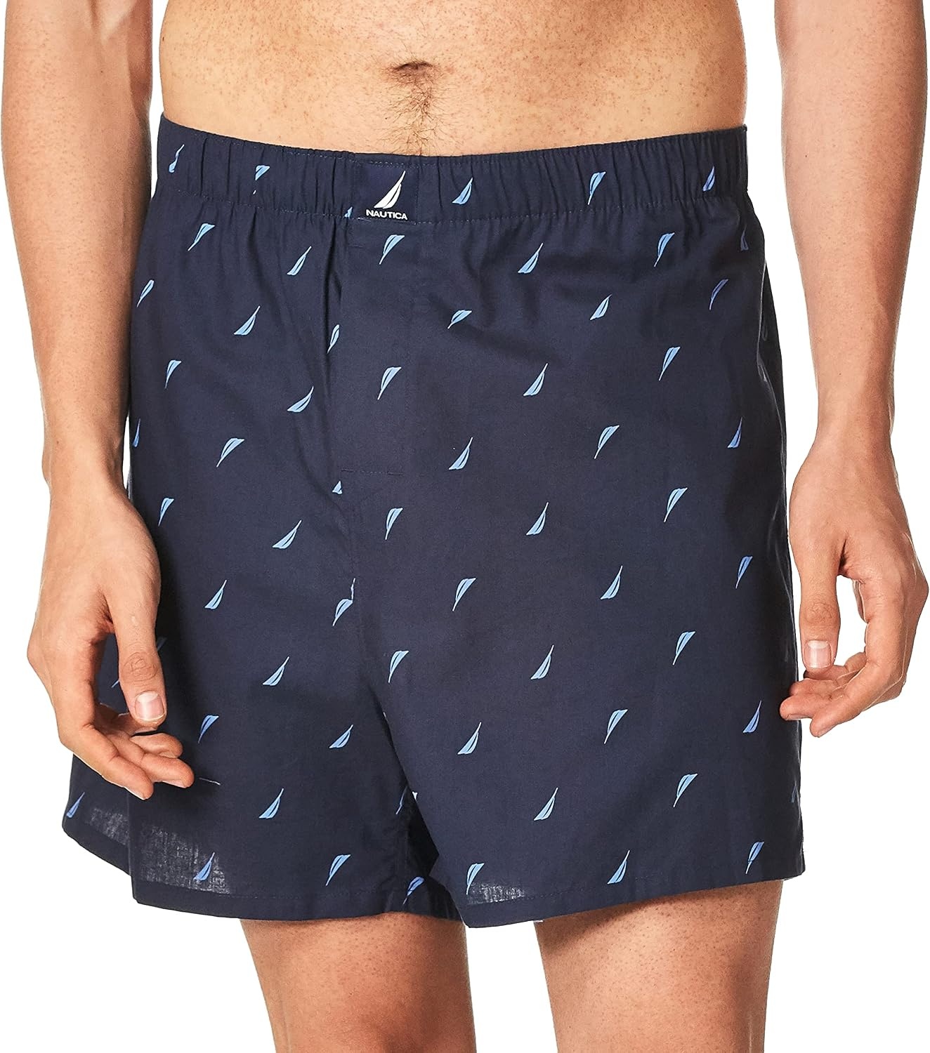 image:imageNautica Mens Classic Cotton Woven BoxerSails Peacoat Navy