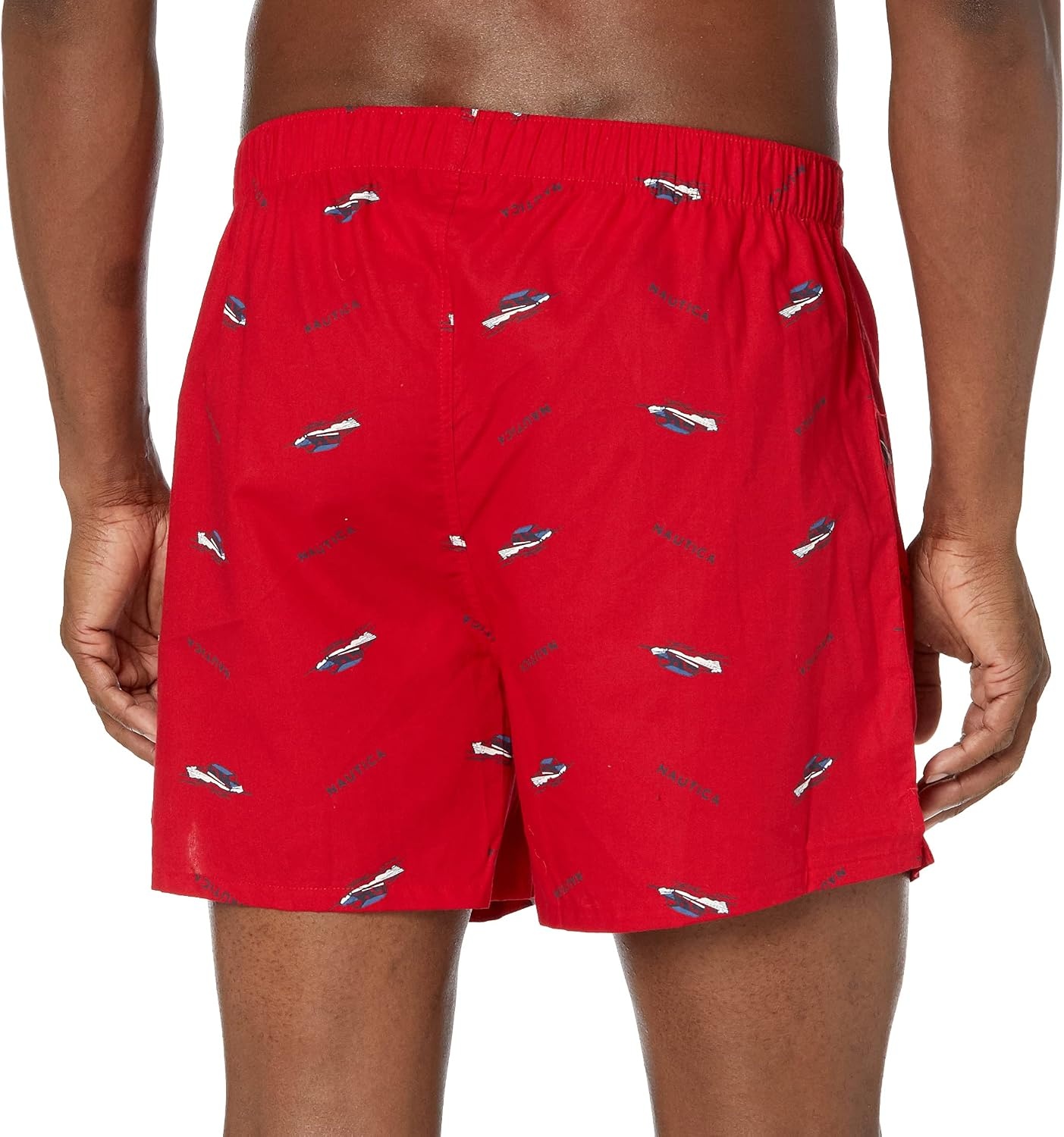 image:imageNautica Mens Classic Cotton Woven BoxerSpeedboatsnautica Red