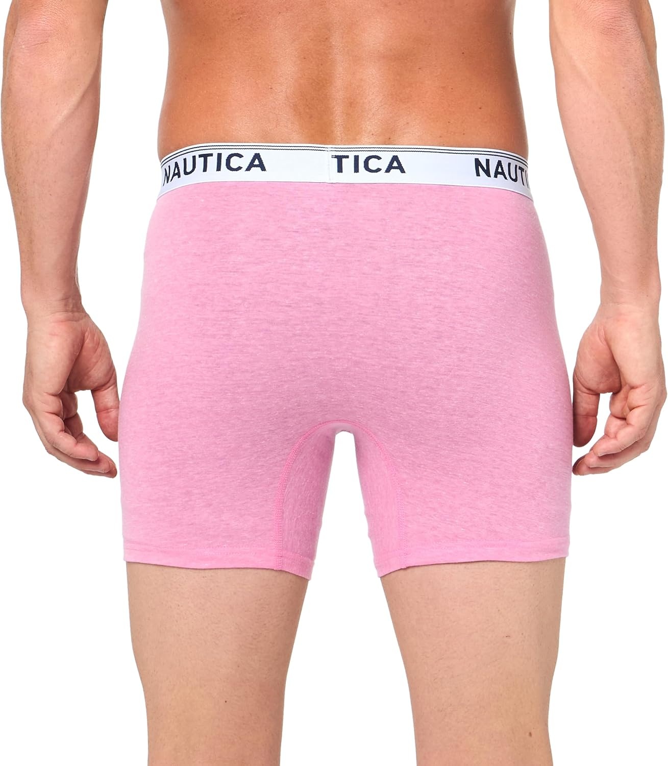 image:imageNautica Mens Stretch Performance 3pack Boxer BriefsDutchSea MistOasis Pink Heather