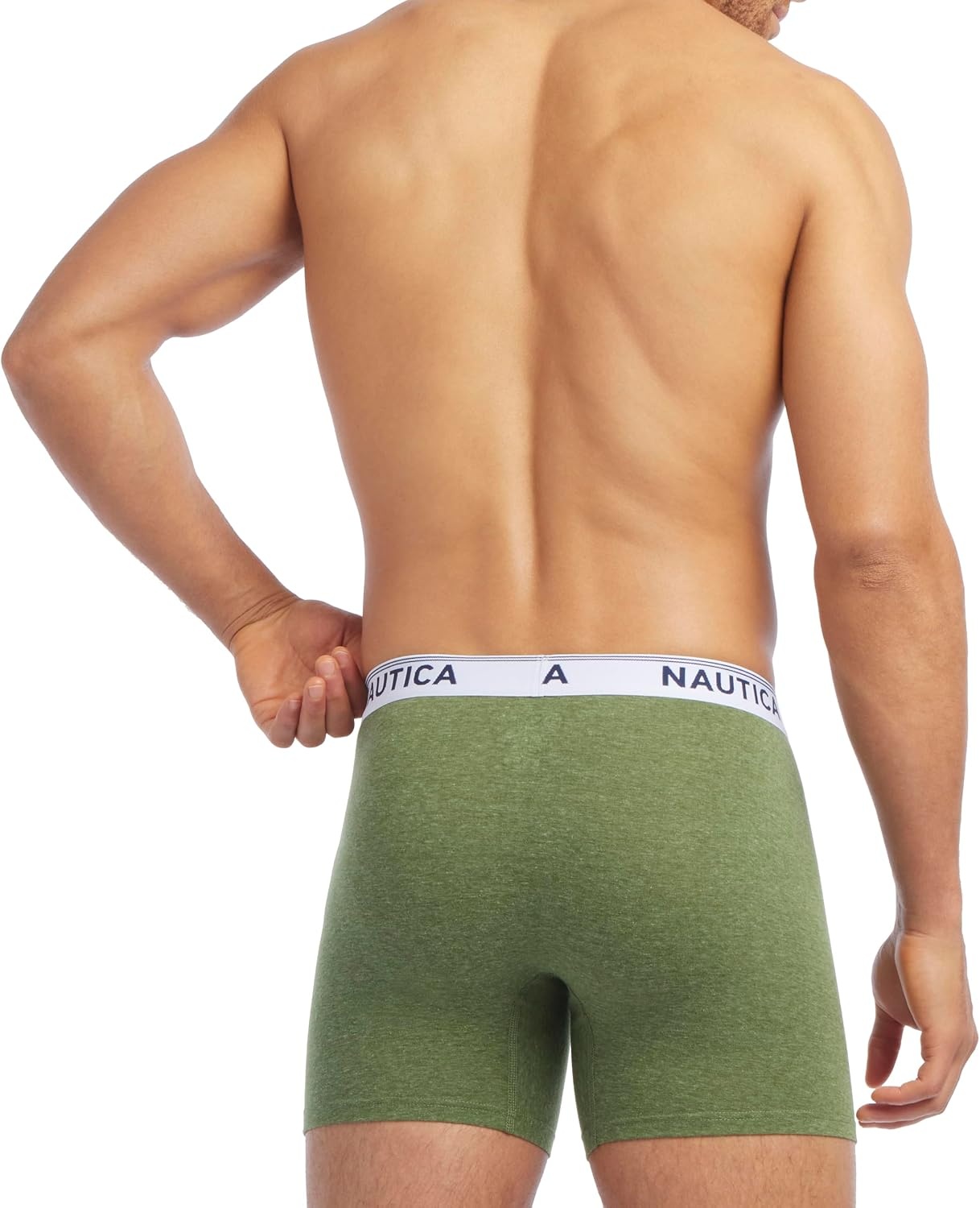 image:imageNautica Mens Stretch Performance 3pack Boxer BriefsLight GreyCharcoalForest Green Heather