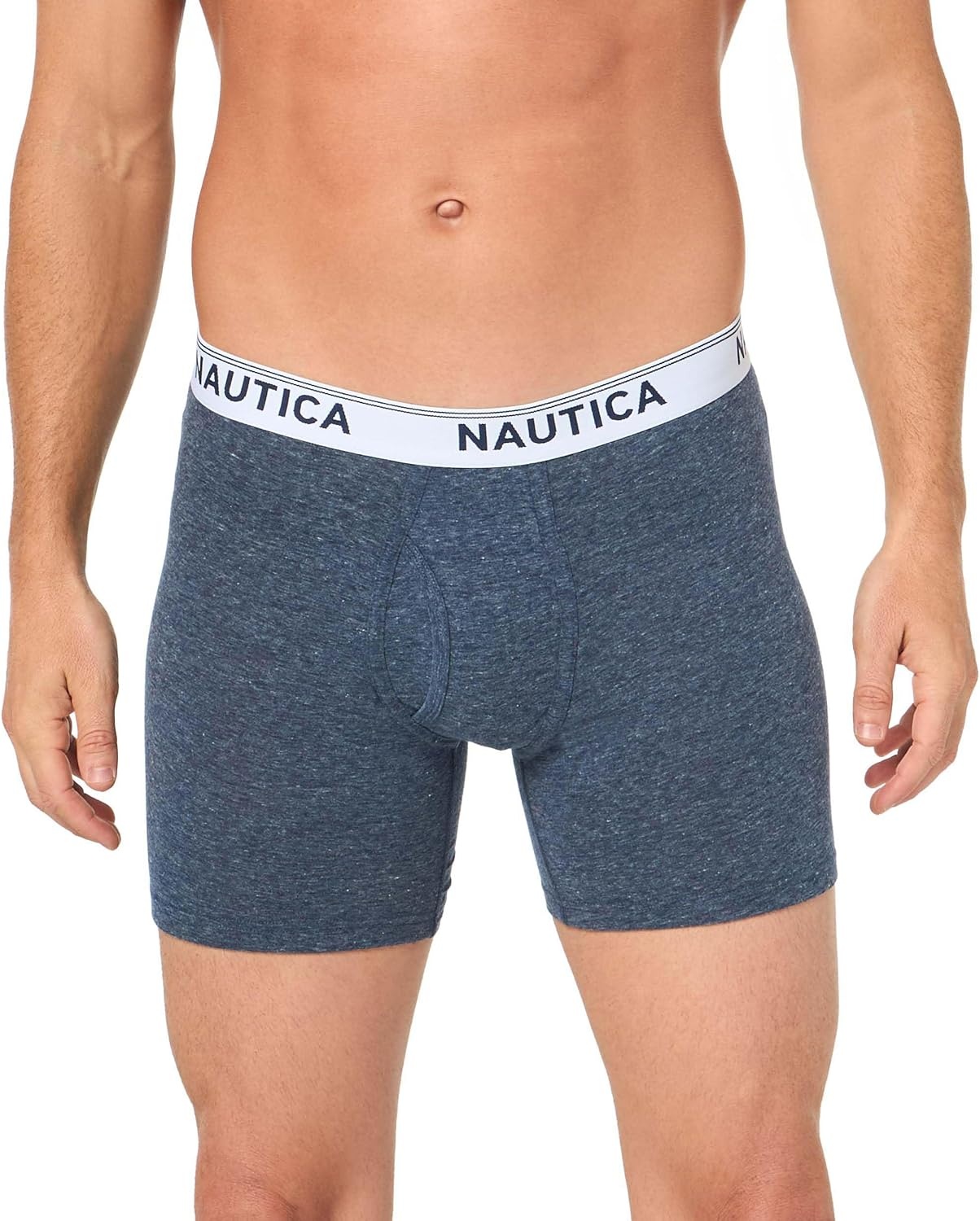 image:imageNautica Mens Stretch Performance 3pack Boxer BriefsPeacoatDutchSea Mist Heather