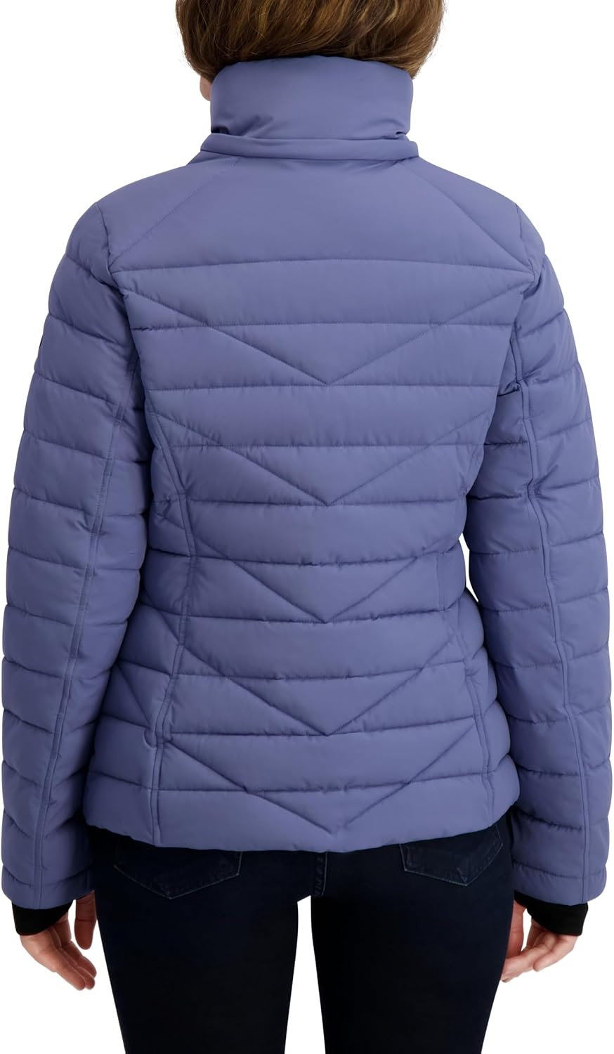 image:imageNautica Womens Faux Fur Trim Hooded Midweight Puffer JacketBlue