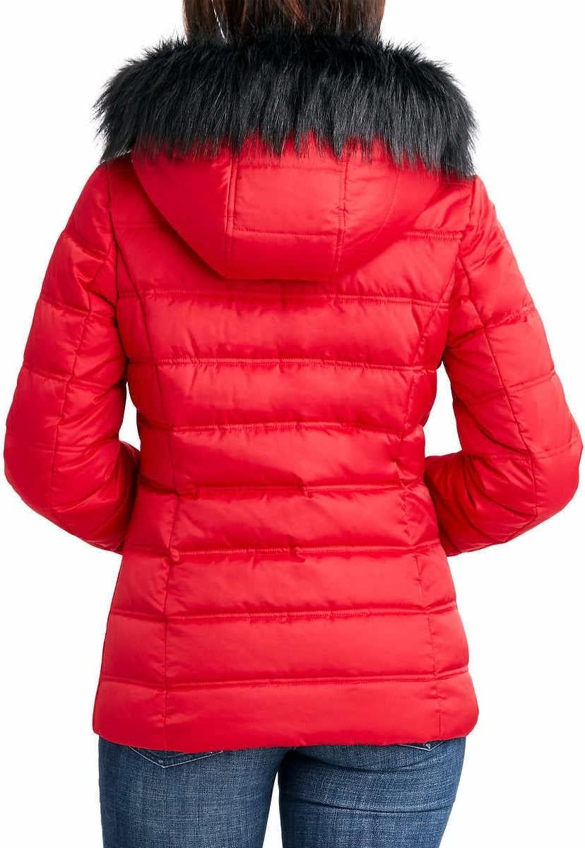 image:imageNautica Womens Faux Fur Trim Hooded Midweight Puffer JacketReda