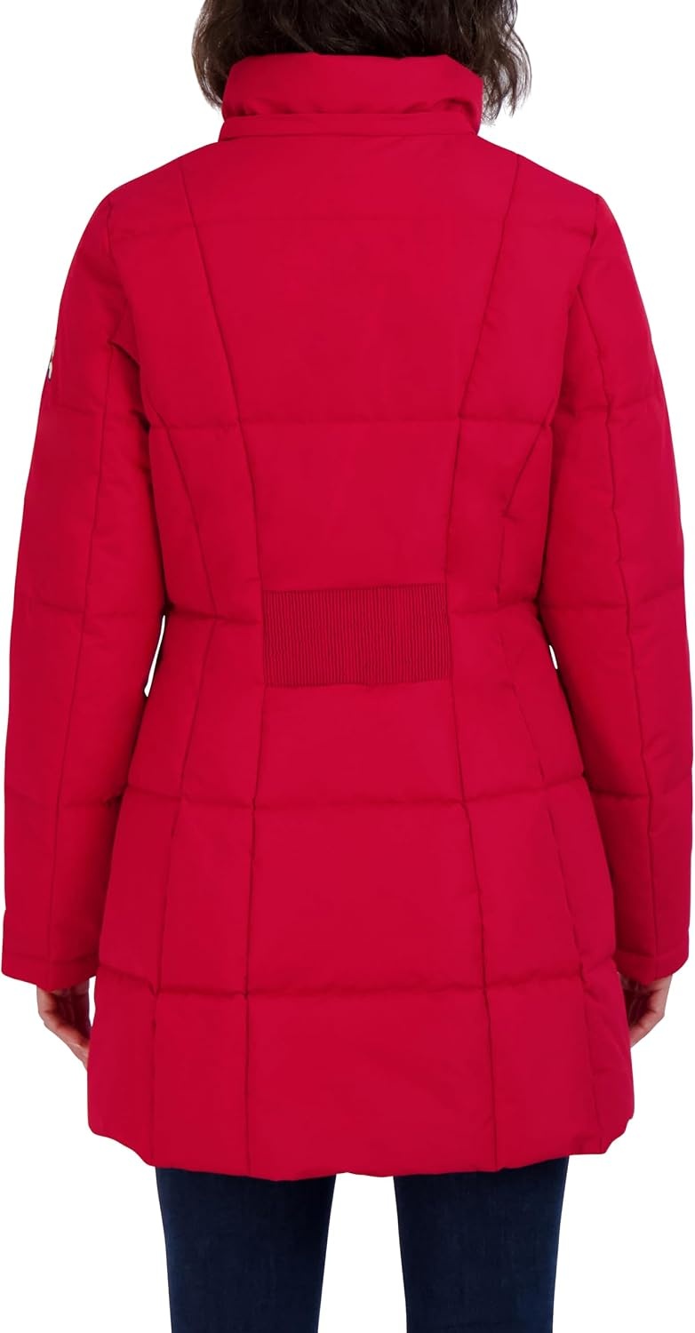 image:imageNautica Womens Heavyweight Puffer JacketFaux FurLined Hood Wind amp WaterResistant Winter CoatTrue Red