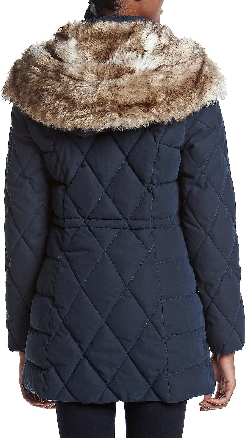 image:imageNautica Womens Heavyweight Puffer Jacketbib Insertfaux Furlined Hood Wind Waterresistant Winter CoatMarine