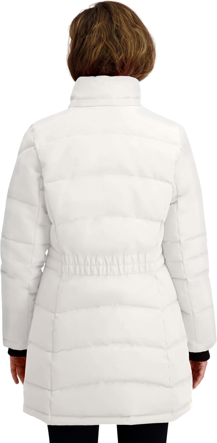 image:imageNautica Womens Mist Heavyweight Winter Coat Puffer Jacket With Detachable Faux Fur HoodSail White