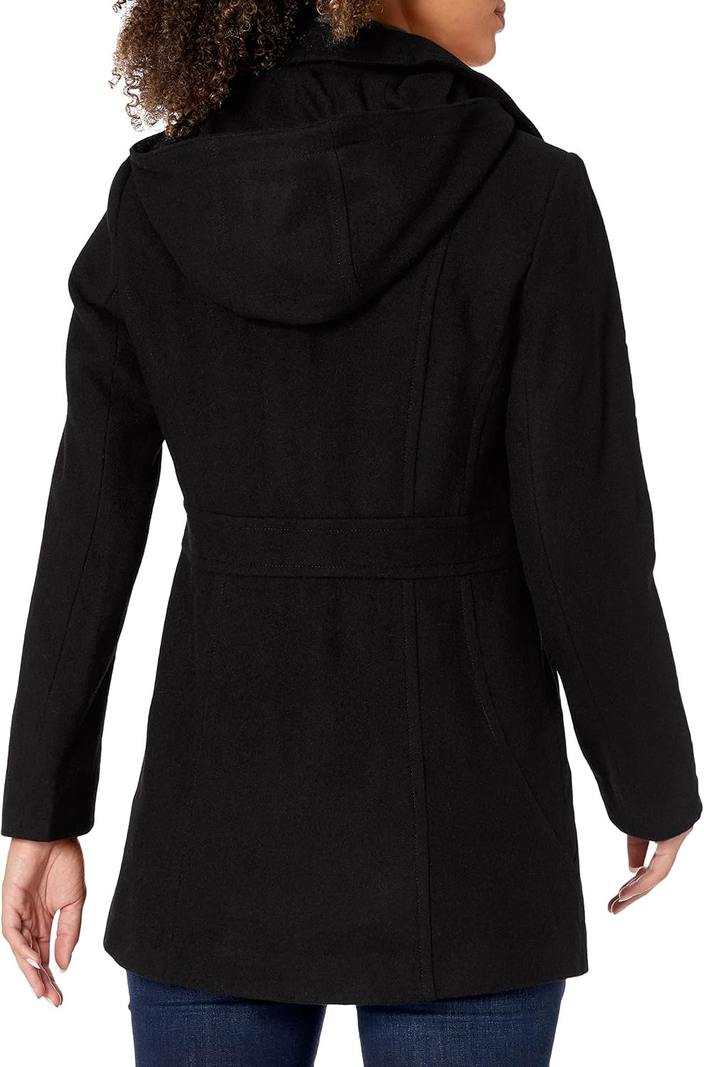 image:imageNautica Womens Soft Wool Blend Peacoat Double Breasted Winter Coat with Removable HoodGray