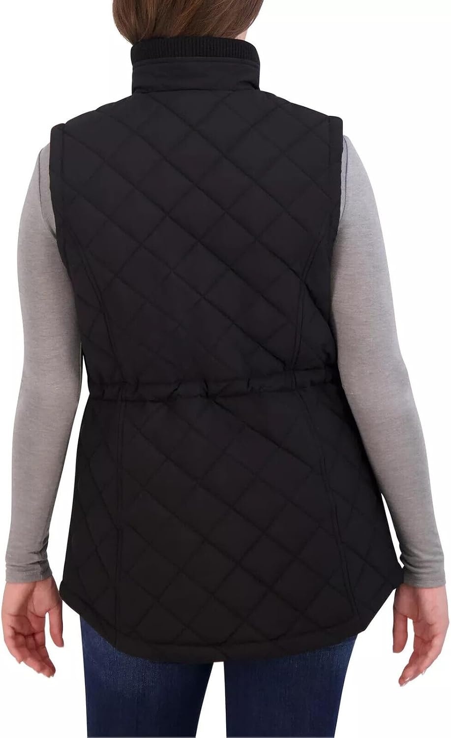 image:imageNautica Womens Stretch Puffer Vest Waterresistant Transitional Outerwear Layer With Detachable HoodCaviar