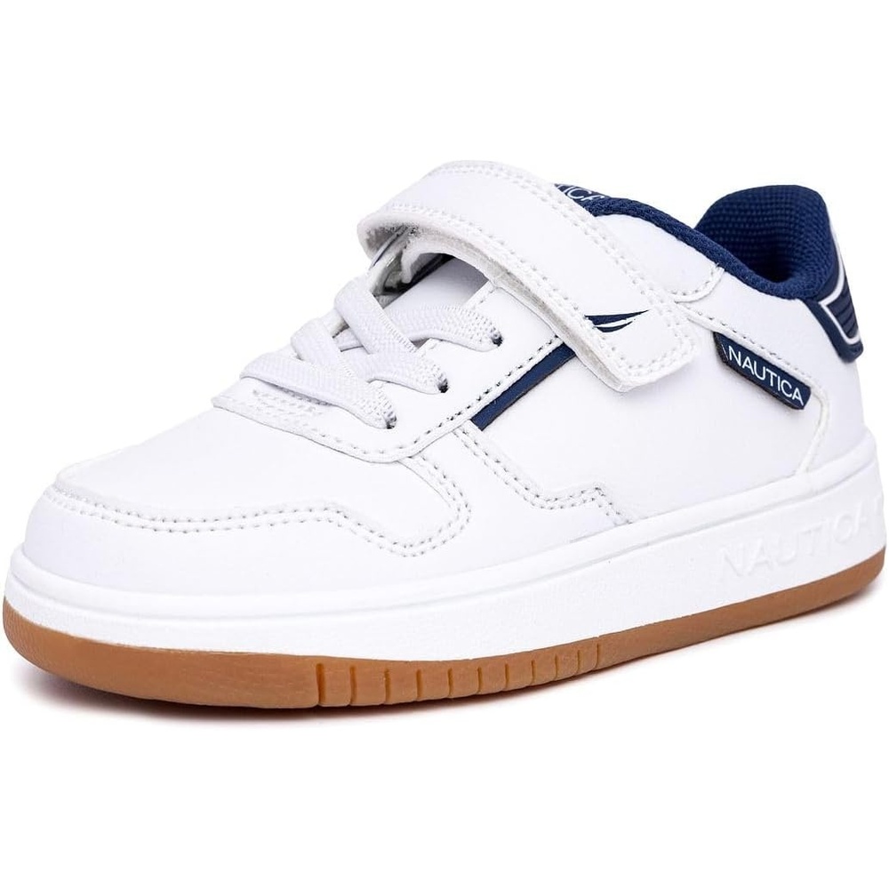 image:imageNautica Kids Adjustable Strap Shoes Comfortable Casual Sneakers for Boys and Girls Toddlers amp Little KidsWhite Navyalmiana