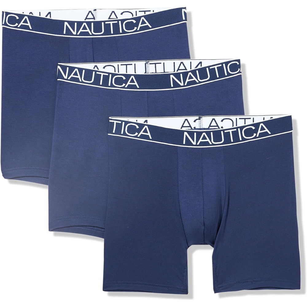 image:imageNautica Mens 3pack Modal Stretch Boxer Briefs3 Peacoat