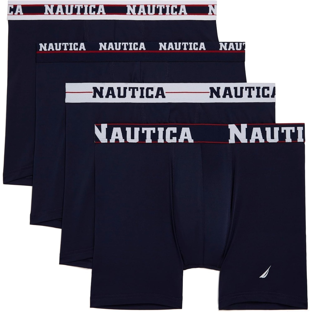 image:imageNautica Mens 4 Pack Limited Edition Micro Stretch Boxer Briefs4 Peacoatassorted Wb