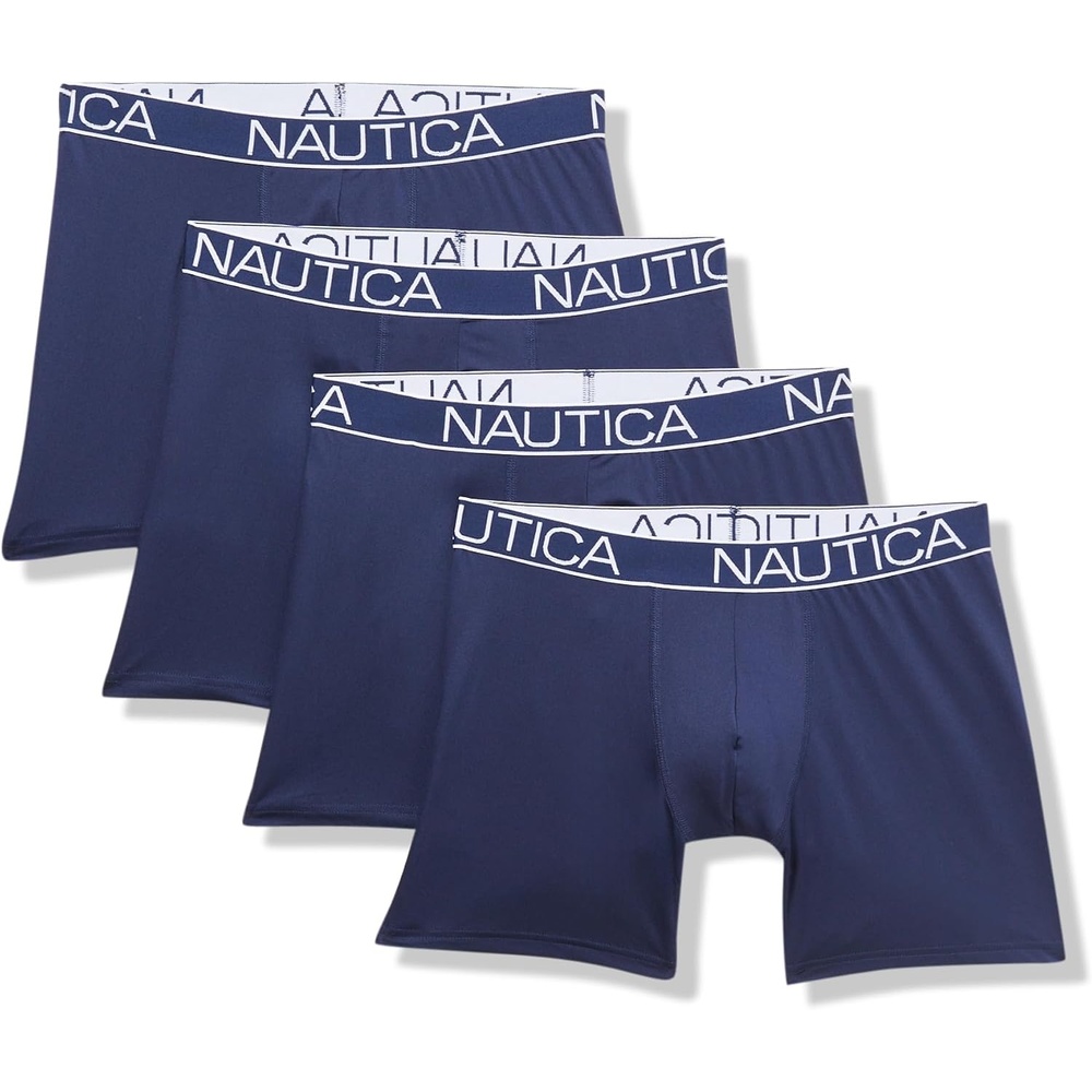 image:imageNautica Mens 4pack Brushed Micro Boxer Briefs4peacoat