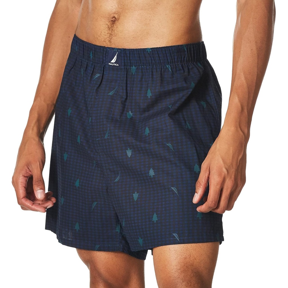 image:imageNautica Mens Classic Cotton Woven BoxerGingham Pines Estate