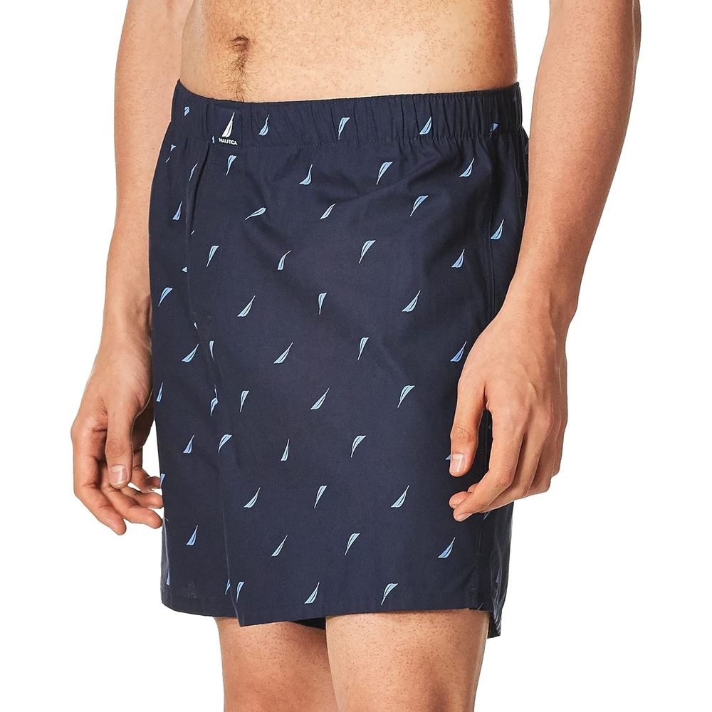 image:imageNautica Mens Classic Cotton Woven BoxerSails Peacoat Navy
