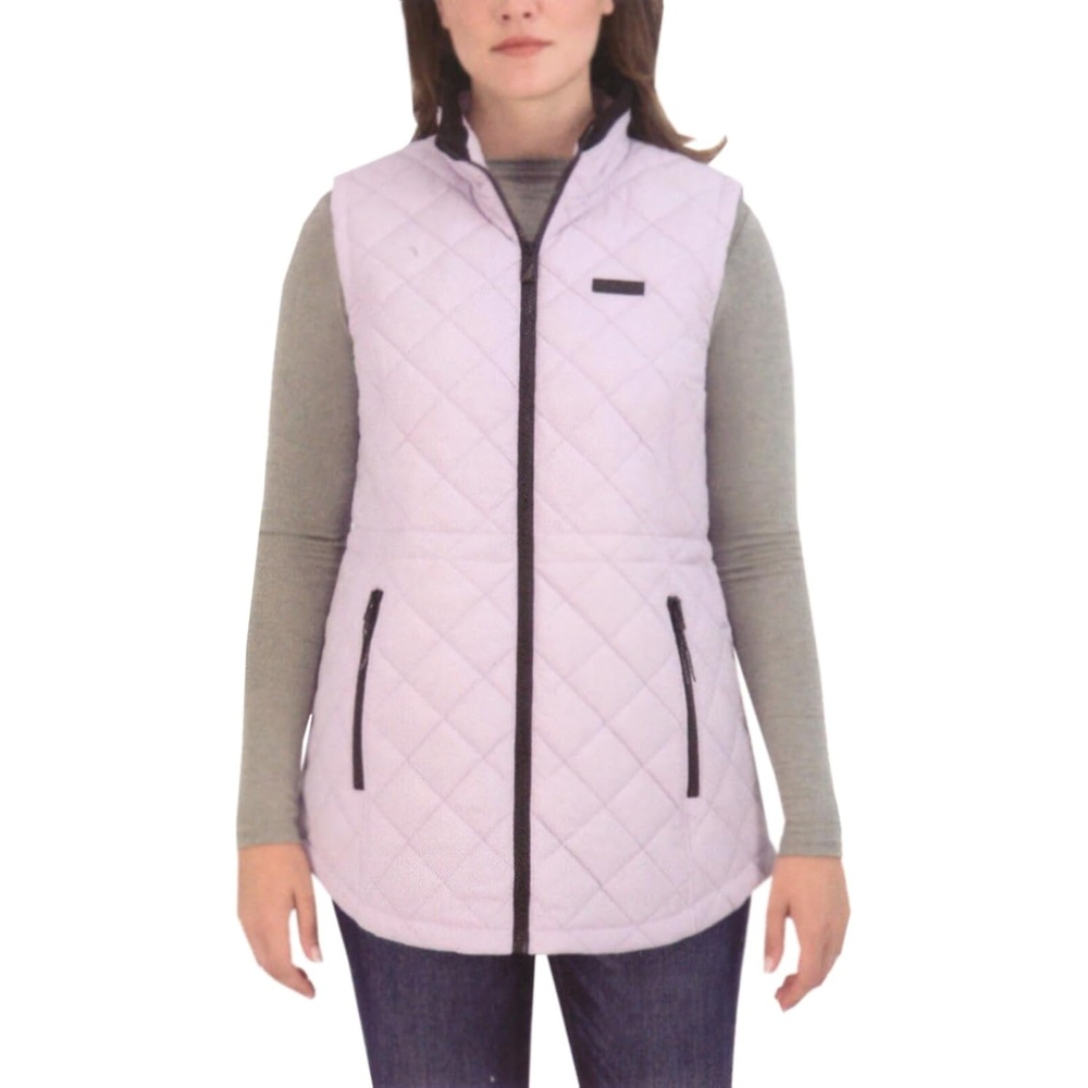 image:imageNautica Womens Stretch Puffer Vest Waterresistant Transitional Outerwear Layer With Detachable HoodPurple