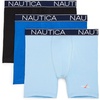 image:imageNautica Mens 3pack Cotton Stretch Limited Edition Boxer BriefsNoon BluePro BlueBlack