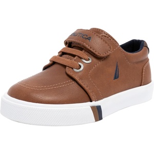 Nautica Kids Adjustable Strap Shoes | Comfortable Casual Sneakers for Boys and Girls, Toddlers & Little Kids(Tan Nolen)