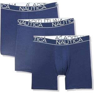 Nautica Men’s 3-pack Modal Stretch Boxer Briefs(3 Peacoat)