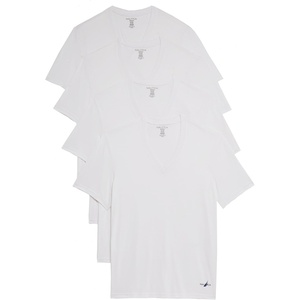 Nautica Men’s 4-Pack Cotton Limited Edition V-Neck T-Shirts(White – Nautica 05 Logo)