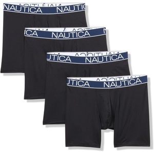 Nautica Men’s 4-pack Brushed Micro Boxer Briefs(4-black)