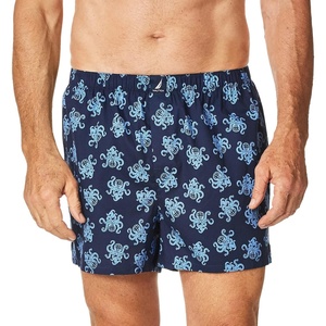 Nautica Men’s Classic Cotton Woven Boxer(Octopus Print-peacoat)