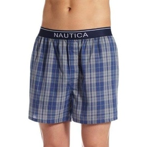 Nautica Men’s Classic Cotton Woven Boxer(Radical Grey)