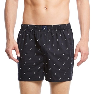 Nautica Men’s Classic Cotton Woven Boxer(Sail/Black)