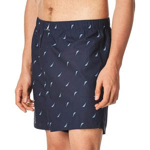 Nautica Men’s Classic Cotton Woven Boxer(Sails – Peacoat Navy)