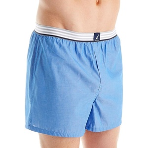 Nautica Men’s Classic Cotton Woven Boxer(Sea Cobalt)