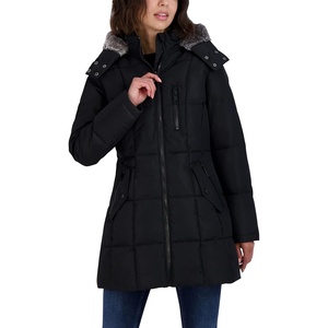 Nautica Women’s Heavyweight Puffer Jacket-Faux Fur-Lined Hood Wind & Water-Resistant Winter Coat(Black Midnight)