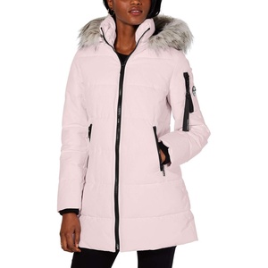 Nautica Women’s Heavyweight Puffer Jacket-Faux Fur-Lined Hood Wind & Water-Resistant Winter Coat(Blush)