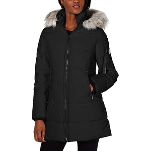 Nautica Women’s Heavyweight Puffer Jacket-Faux Fur-Lined Hood Wind & Water-Resistant Winter Coat(Ink Jet)