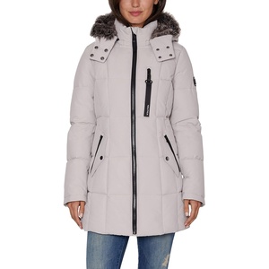 Nautica Women’s Heavyweight Puffer Jacket-Faux Fur-Lined Hood Wind & Water-Resistant Winter Coat(Limestone)
