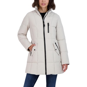 Nautica Women’s Heavyweight Puffer Jacket-Faux Fur-Lined Hood Wind & Water-Resistant Winter Coat(True Limestone)