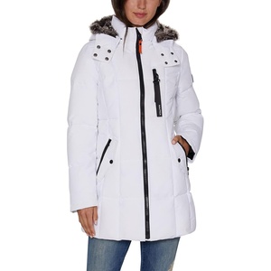 Nautica Women’s Heavyweight Puffer Jacket-Faux Fur-Lined Hood Wind & Water-Resistant Winter Coat(Winter White)