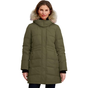 Nautica Women’s Mist Heavyweight Winter Coat– Puffer Jacket With Detachable Faux Fur Hood(Olive)