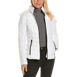 Nautica Women’s Short Stretch Packable Jacket With Hood(Winter White)
