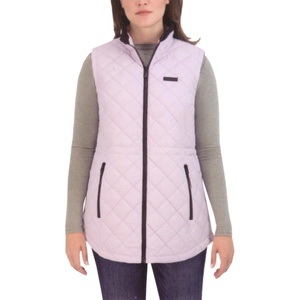 Nautica Women’s Stretch Puffer Vest – Water-resistant Transitional Outerwear Layer With Detachable Hood(Purple)