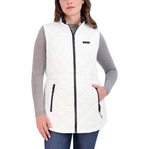Nautica Women’s Stretch Puffer Vest – Water-resistant Transitional Outerwear Layer With Detachable Hood(White)