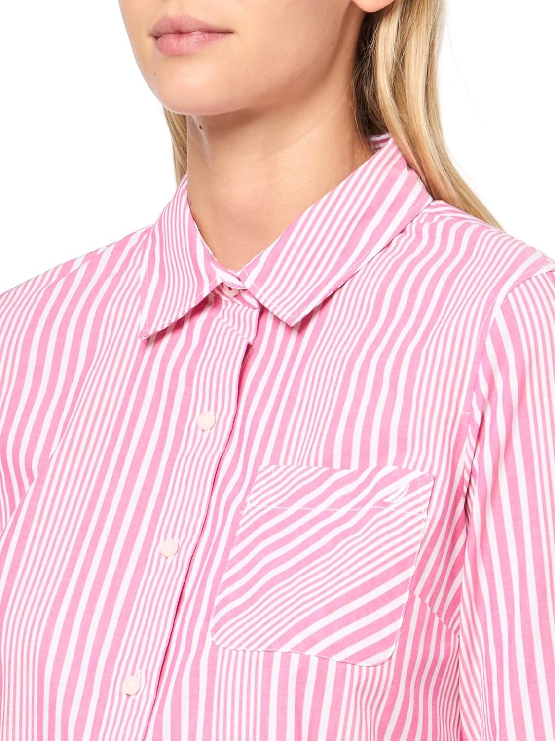 image:imageNautica Womens Button Front Long Sleeve Roll Tab ShirtAster Pink Multi